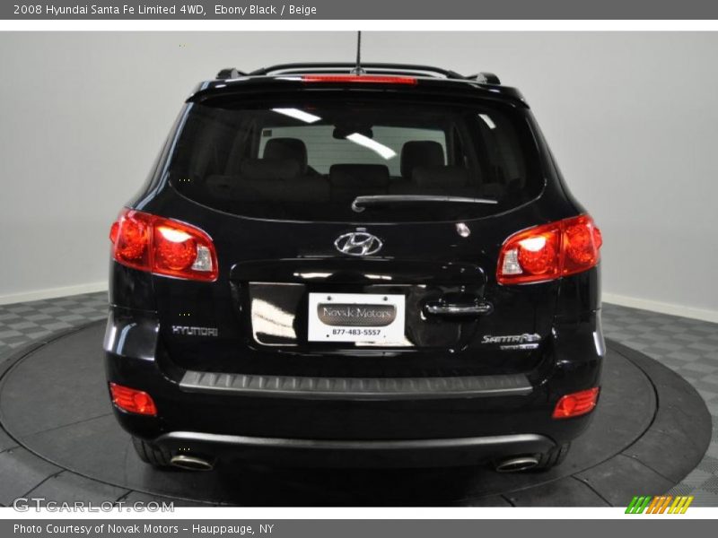 Ebony Black / Beige 2008 Hyundai Santa Fe Limited 4WD