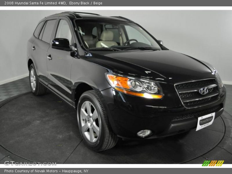 Ebony Black / Beige 2008 Hyundai Santa Fe Limited 4WD