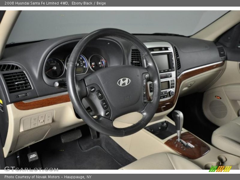 Ebony Black / Beige 2008 Hyundai Santa Fe Limited 4WD