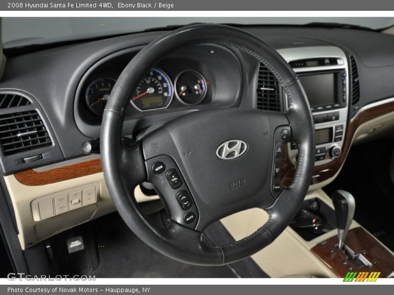 Ebony Black / Beige 2008 Hyundai Santa Fe Limited 4WD