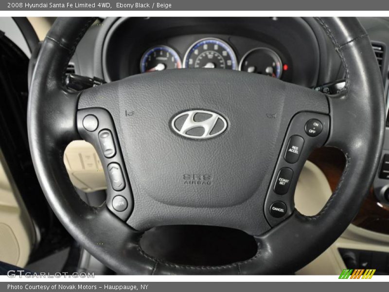 Ebony Black / Beige 2008 Hyundai Santa Fe Limited 4WD