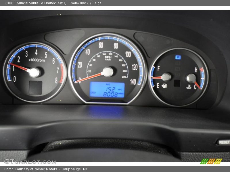 Ebony Black / Beige 2008 Hyundai Santa Fe Limited 4WD