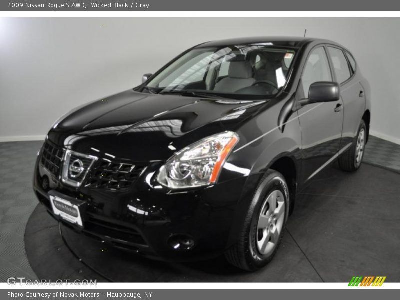 Wicked Black / Gray 2009 Nissan Rogue S AWD