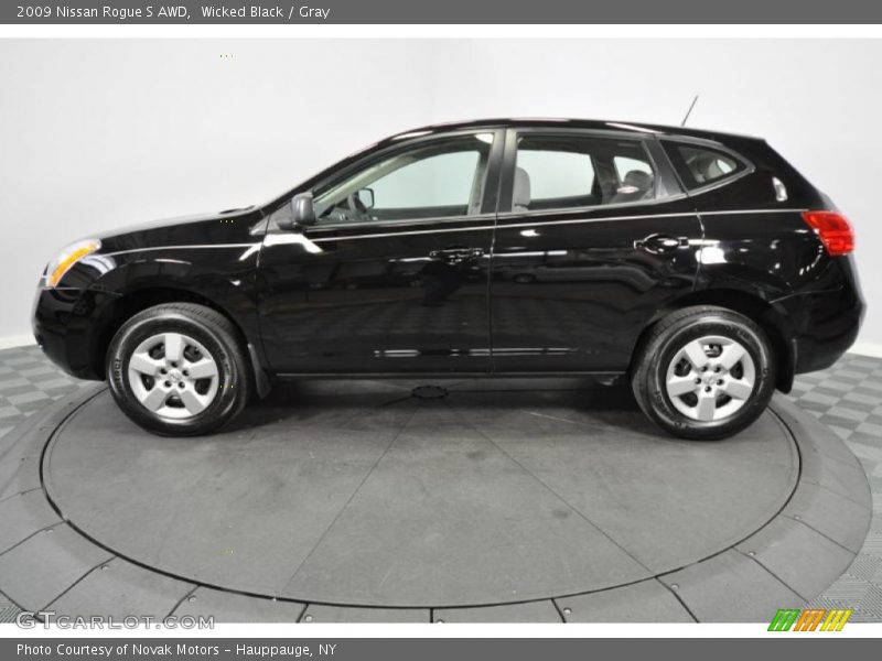 Wicked Black / Gray 2009 Nissan Rogue S AWD