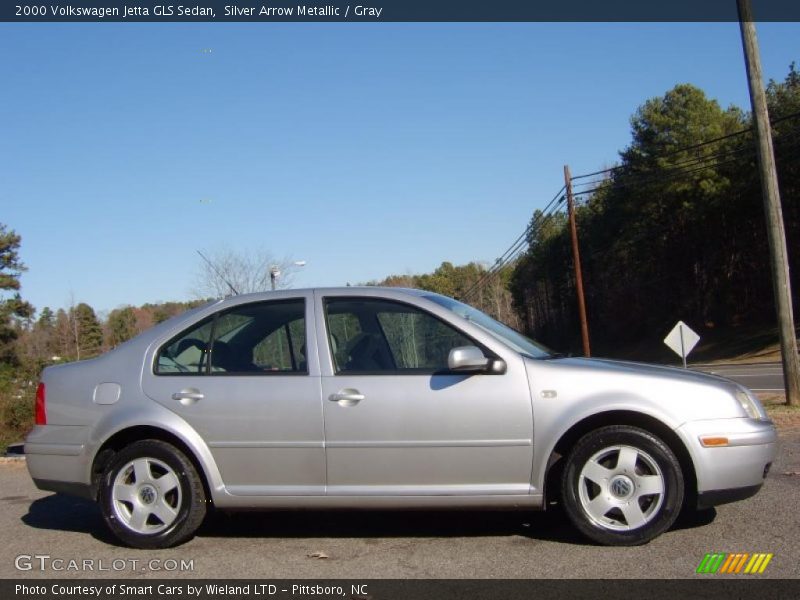 Silver Arrow Metallic / Gray 2000 Volkswagen Jetta GLS Sedan