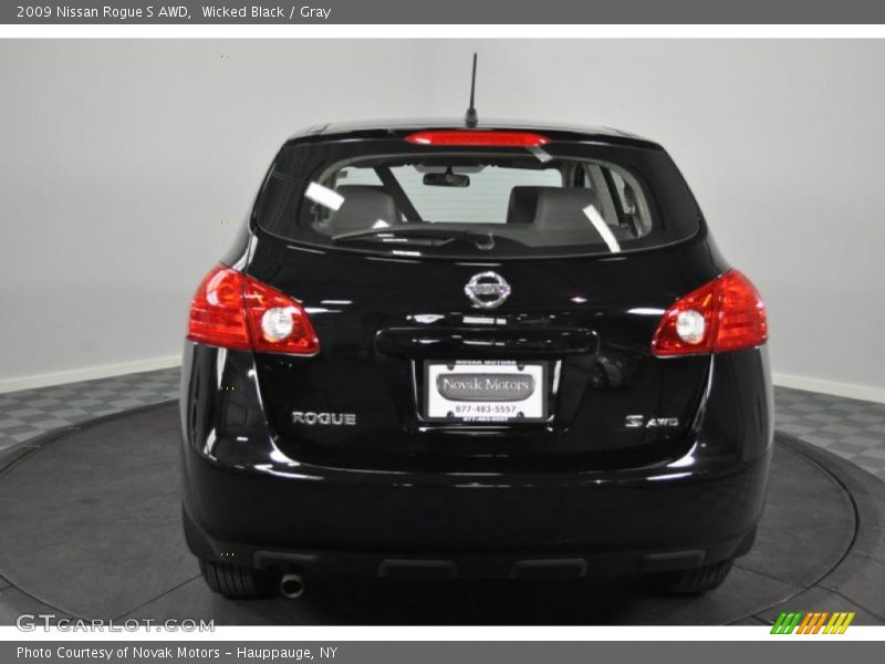 Wicked Black / Gray 2009 Nissan Rogue S AWD