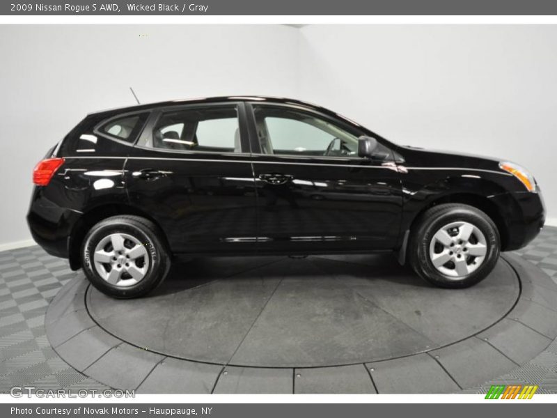 Wicked Black / Gray 2009 Nissan Rogue S AWD