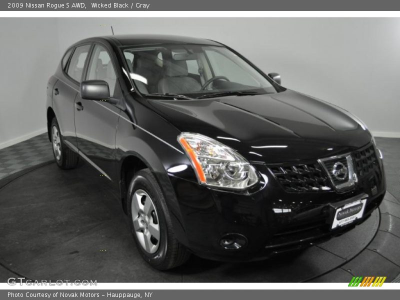 Wicked Black / Gray 2009 Nissan Rogue S AWD
