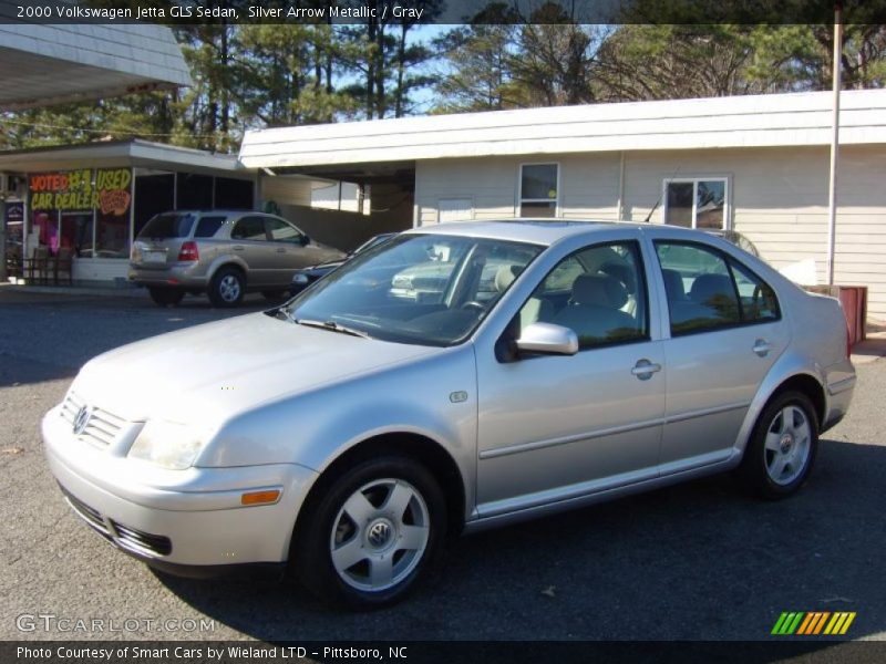 Silver Arrow Metallic / Gray 2000 Volkswagen Jetta GLS Sedan