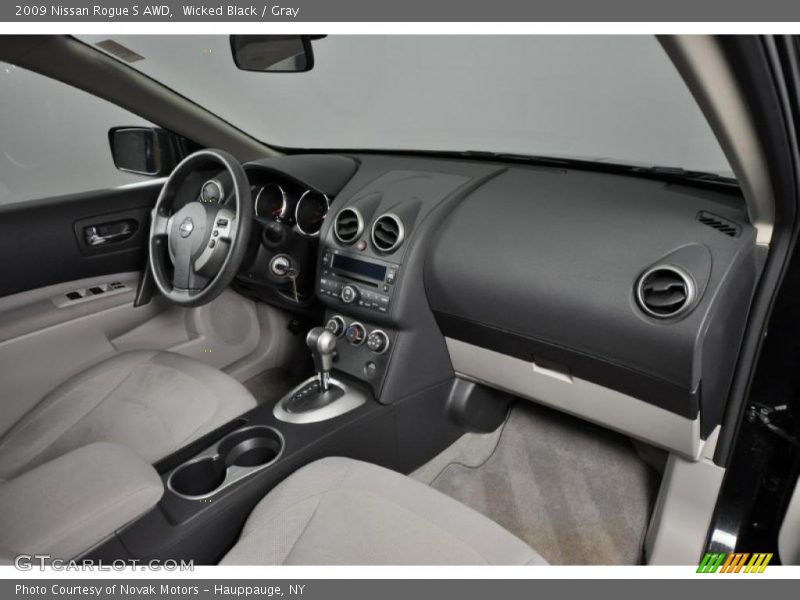 Wicked Black / Gray 2009 Nissan Rogue S AWD
