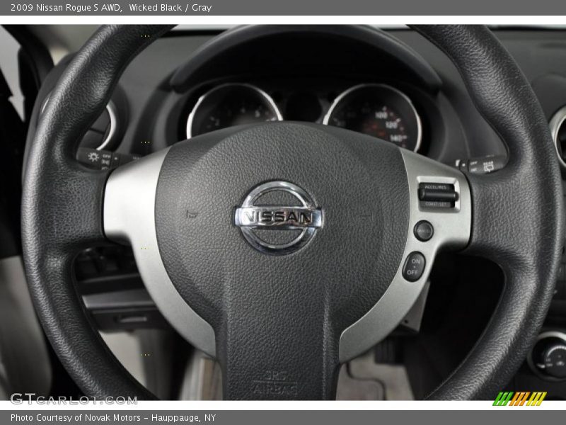 Wicked Black / Gray 2009 Nissan Rogue S AWD