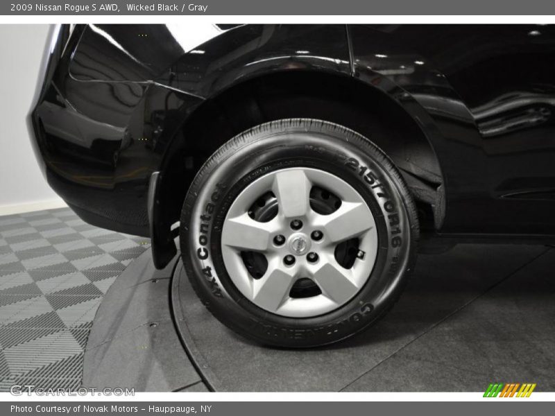 Wicked Black / Gray 2009 Nissan Rogue S AWD