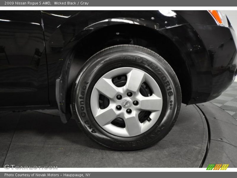 Wicked Black / Gray 2009 Nissan Rogue S AWD