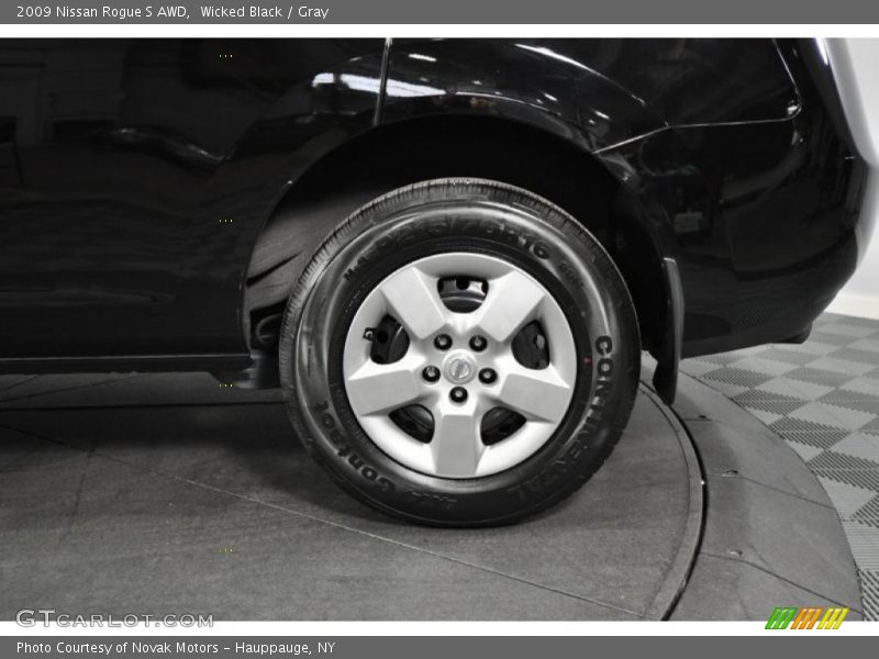 Wicked Black / Gray 2009 Nissan Rogue S AWD