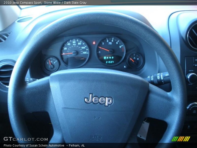 Stone White / Dark Slate Gray 2010 Jeep Compass Sport