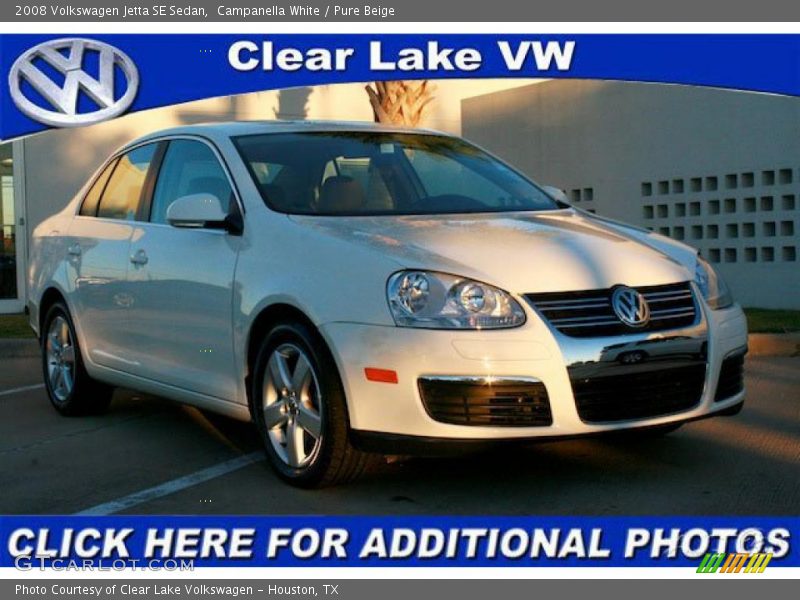 Campanella White / Pure Beige 2008 Volkswagen Jetta SE Sedan