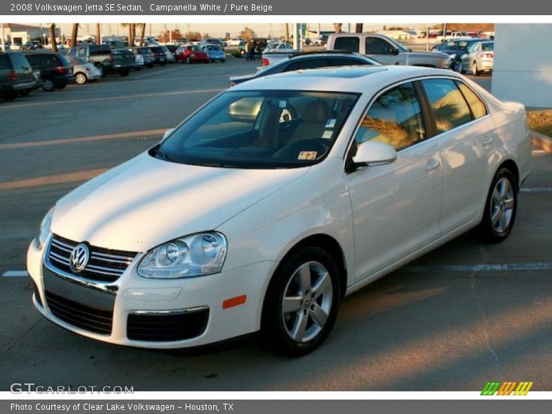 Campanella White / Pure Beige 2008 Volkswagen Jetta SE Sedan
