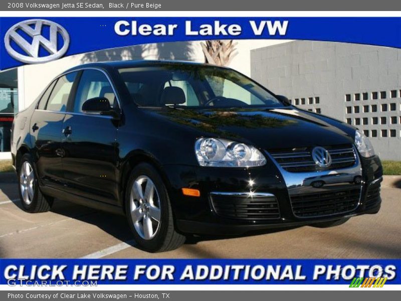 Black / Pure Beige 2008 Volkswagen Jetta SE Sedan