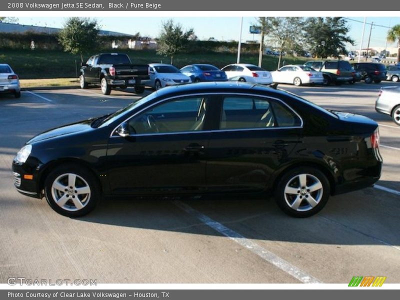 Black / Pure Beige 2008 Volkswagen Jetta SE Sedan