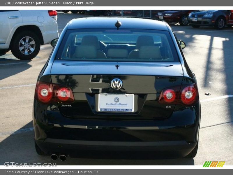 Black / Pure Beige 2008 Volkswagen Jetta SE Sedan