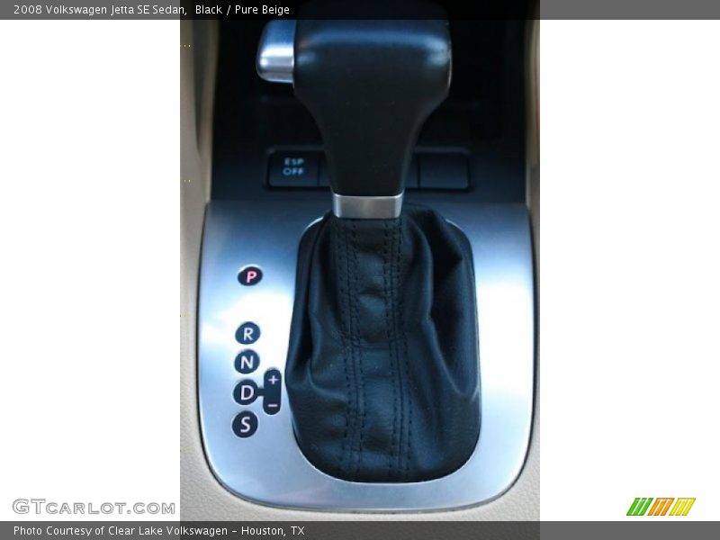 Black / Pure Beige 2008 Volkswagen Jetta SE Sedan