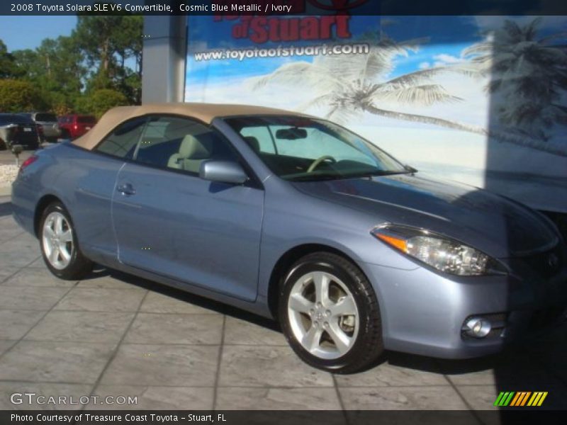 Cosmic Blue Metallic / Ivory 2008 Toyota Solara SLE V6 Convertible