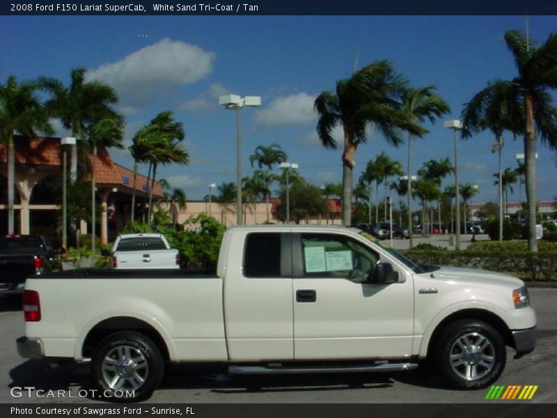 White Sand Tri-Coat / Tan 2008 Ford F150 Lariat SuperCab