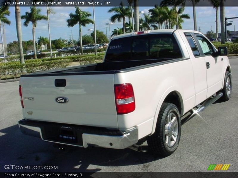 White Sand Tri-Coat / Tan 2008 Ford F150 Lariat SuperCab