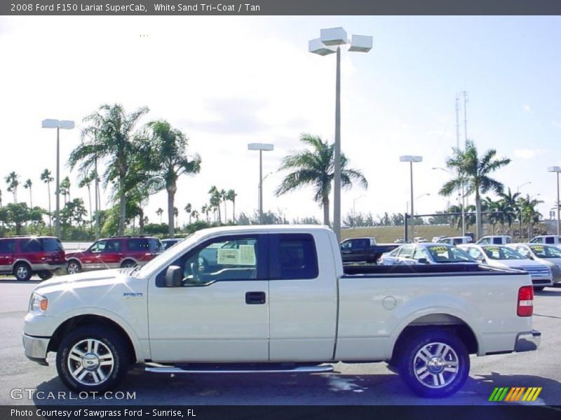 White Sand Tri-Coat / Tan 2008 Ford F150 Lariat SuperCab