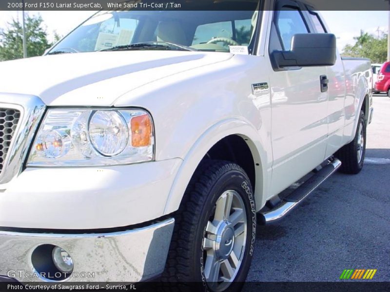 White Sand Tri-Coat / Tan 2008 Ford F150 Lariat SuperCab