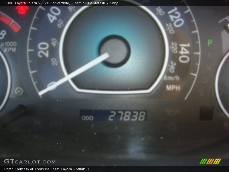 Cosmic Blue Metallic / Ivory 2008 Toyota Solara SLE V6 Convertible