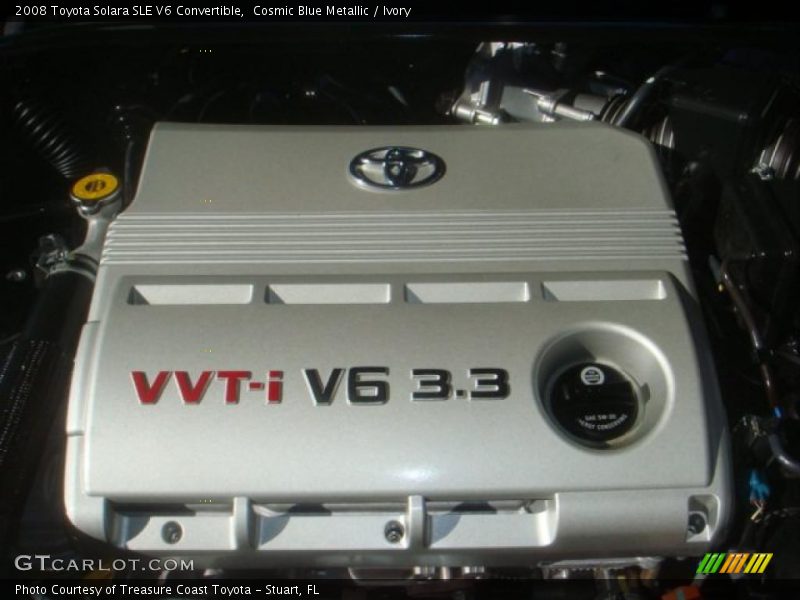 Cosmic Blue Metallic / Ivory 2008 Toyota Solara SLE V6 Convertible