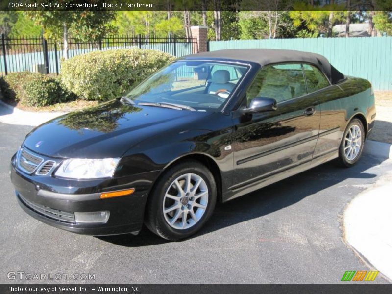 Black / Parchment 2004 Saab 9-3 Arc Convertible