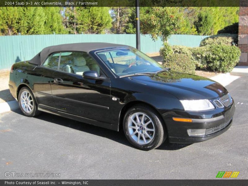 Black / Parchment 2004 Saab 9-3 Arc Convertible