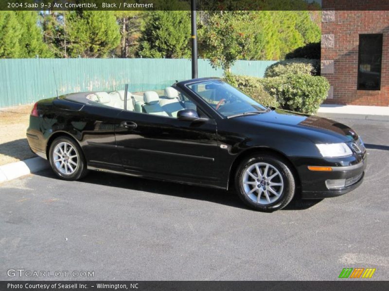 Black / Parchment 2004 Saab 9-3 Arc Convertible