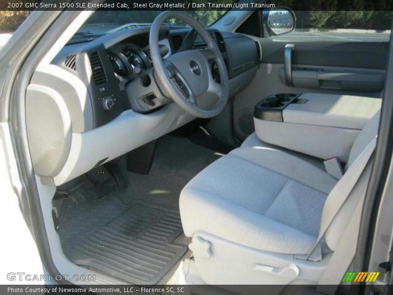 Steel Gray Metallic / Dark Titanium/Light Titanium 2007 GMC Sierra 1500 SLE Extended Cab