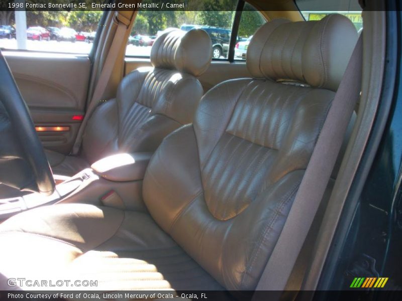 Emerald Green Metallic / Camel 1998 Pontiac Bonneville SE