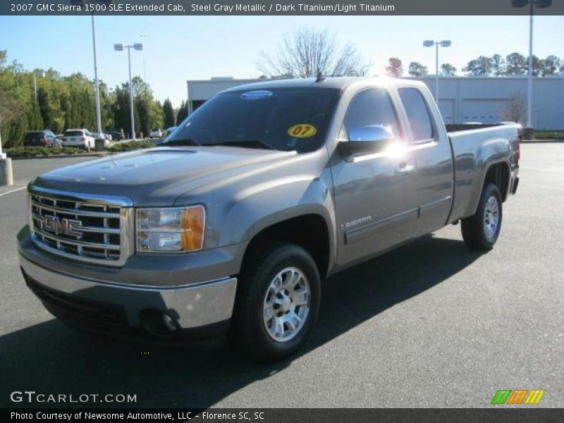 Steel Gray Metallic / Dark Titanium/Light Titanium 2007 GMC Sierra 1500 SLE Extended Cab