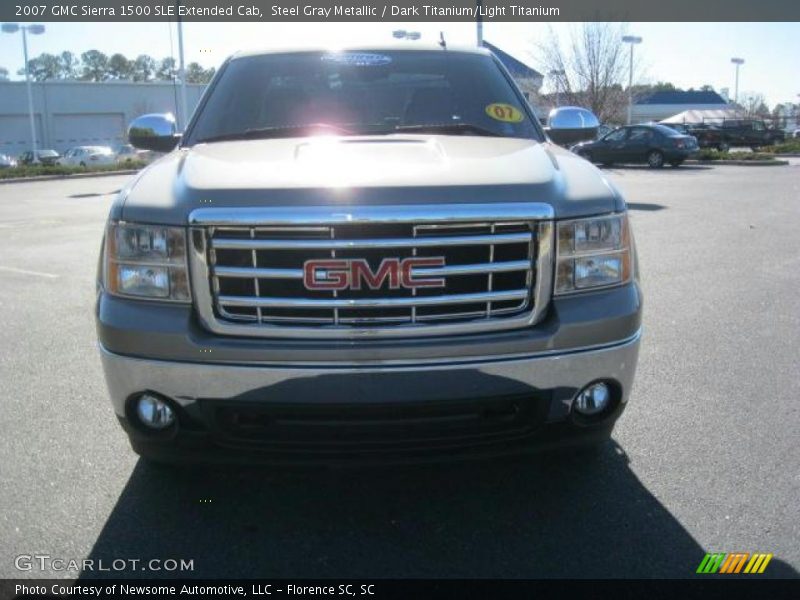 Steel Gray Metallic / Dark Titanium/Light Titanium 2007 GMC Sierra 1500 SLE Extended Cab