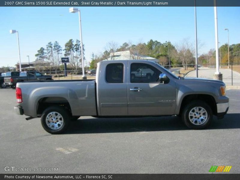 Steel Gray Metallic / Dark Titanium/Light Titanium 2007 GMC Sierra 1500 SLE Extended Cab