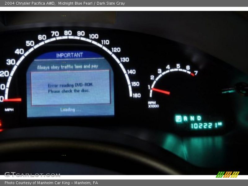 Midnight Blue Pearl / Dark Slate Gray 2004 Chrysler Pacifica AWD
