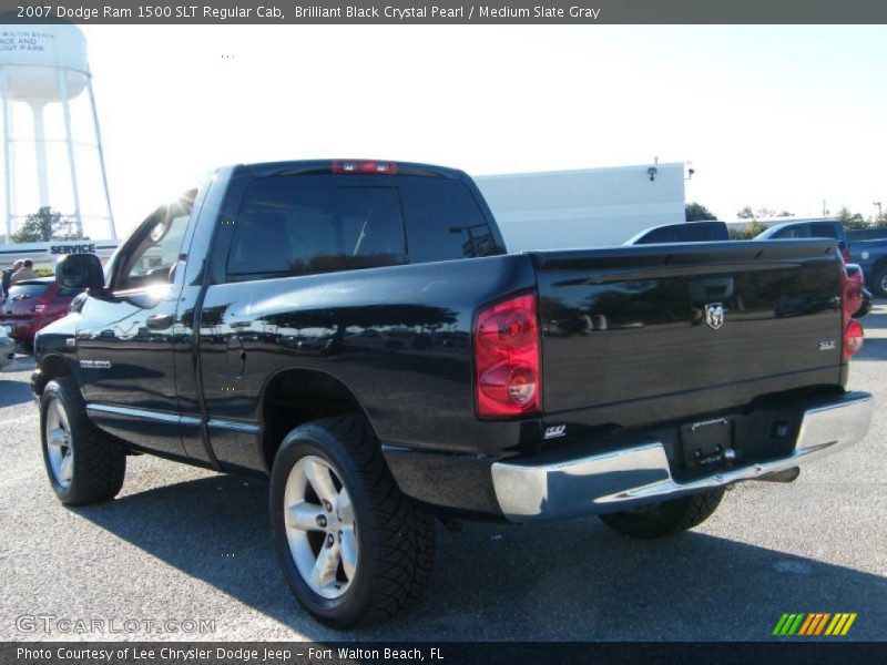 Brilliant Black Crystal Pearl / Medium Slate Gray 2007 Dodge Ram 1500 SLT Regular Cab