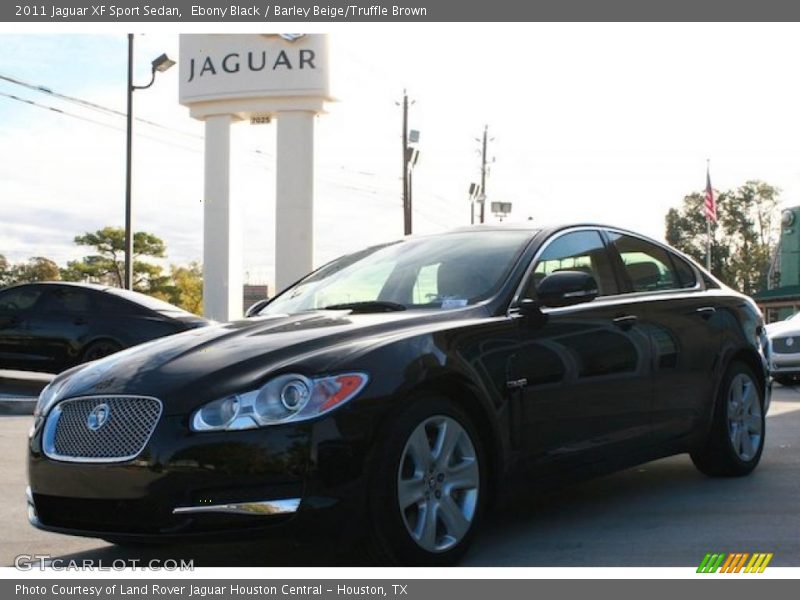 Ebony Black / Barley Beige/Truffle Brown 2011 Jaguar XF Sport Sedan