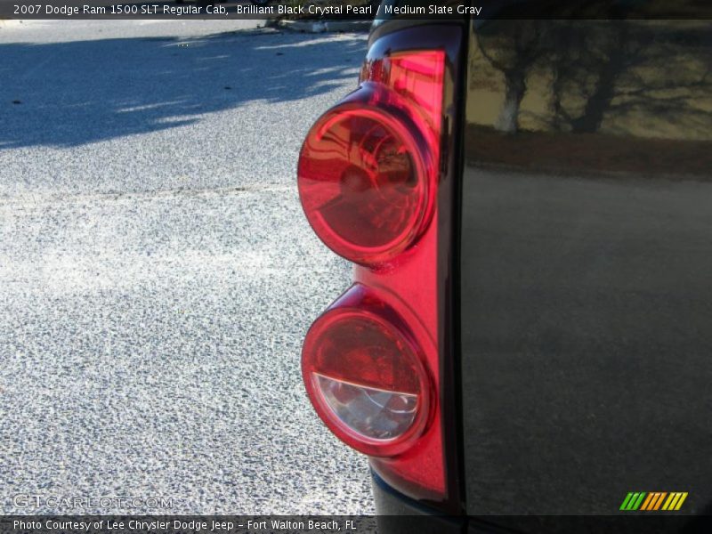 Brilliant Black Crystal Pearl / Medium Slate Gray 2007 Dodge Ram 1500 SLT Regular Cab