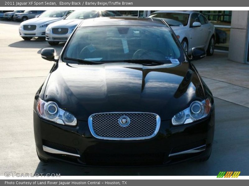 Ebony Black / Barley Beige/Truffle Brown 2011 Jaguar XF Sport Sedan