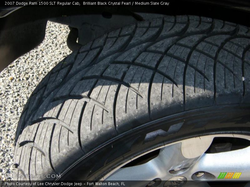 Brilliant Black Crystal Pearl / Medium Slate Gray 2007 Dodge Ram 1500 SLT Regular Cab