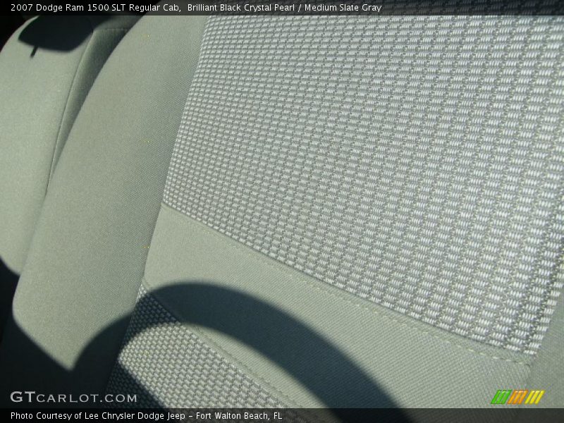 Brilliant Black Crystal Pearl / Medium Slate Gray 2007 Dodge Ram 1500 SLT Regular Cab