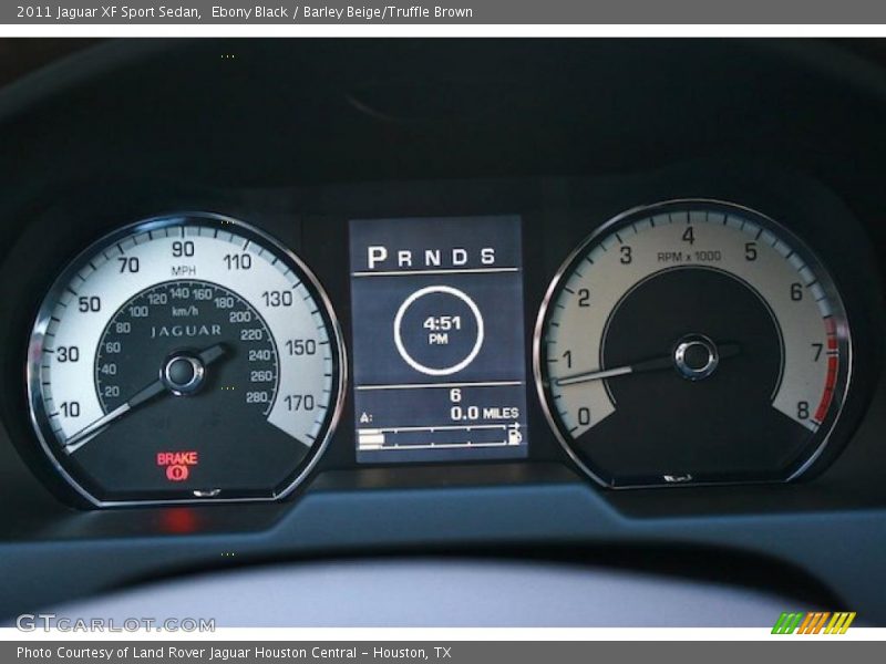 Ebony Black / Barley Beige/Truffle Brown 2011 Jaguar XF Sport Sedan