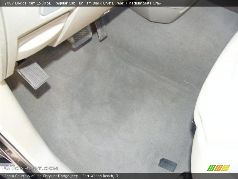Brilliant Black Crystal Pearl / Medium Slate Gray 2007 Dodge Ram 1500 SLT Regular Cab