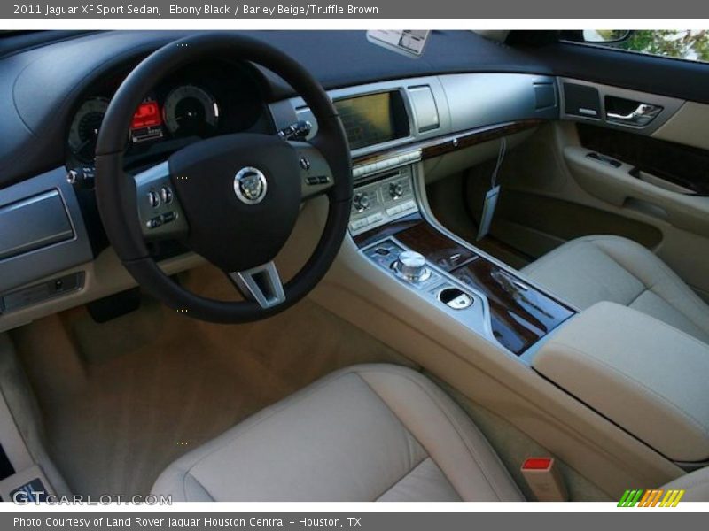 Ebony Black / Barley Beige/Truffle Brown 2011 Jaguar XF Sport Sedan